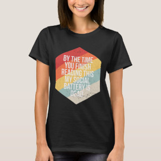 Camiseta Introdução engraçada da bateria social INFJ ISTP I