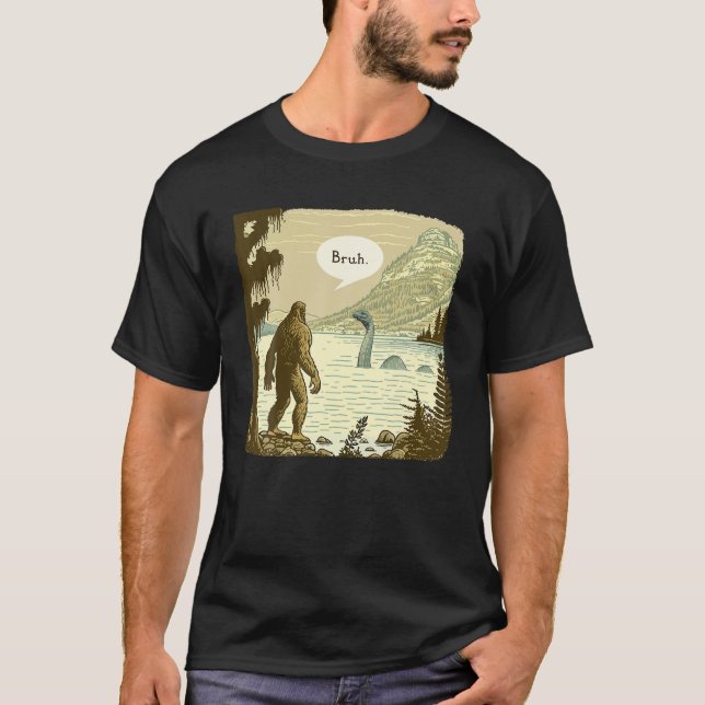 Camiseta Introdutor do Monstro do Ness Ness, Sasquatch Loch (Frente)