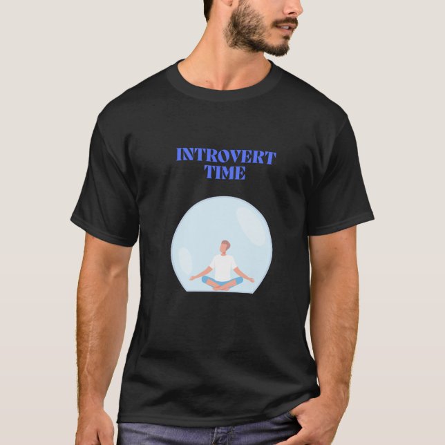 Camiseta Introvert Time Calm Meditation Illustration T-Shir (Frente)