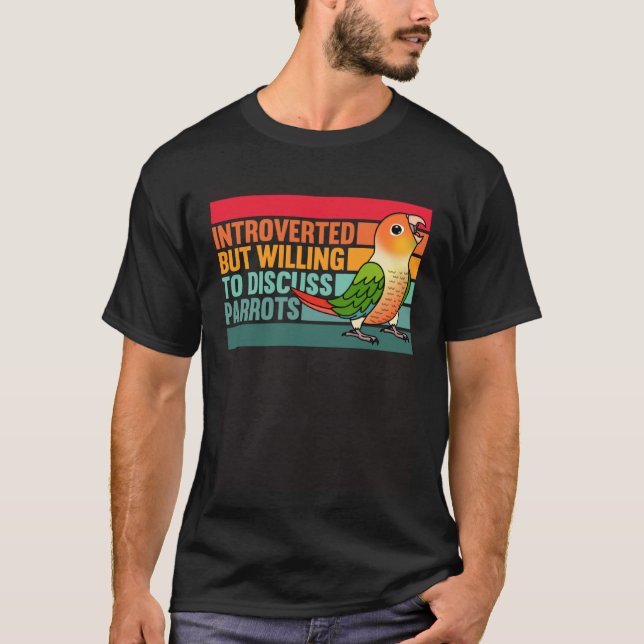 Camiseta Introverted But Parrots Green Cheek Pineapple Conu (Frente)