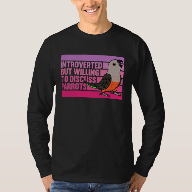 Camiseta Introverted But Parrots Red bellied Parrot (Frente)