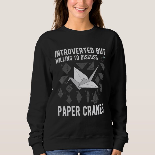 Camiseta Introverted discuss paper crane folding origami ad (Frente)