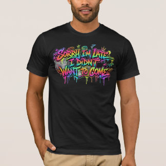 Camiseta Introvertido Engraçado Desculpe o Atraso Grafite S