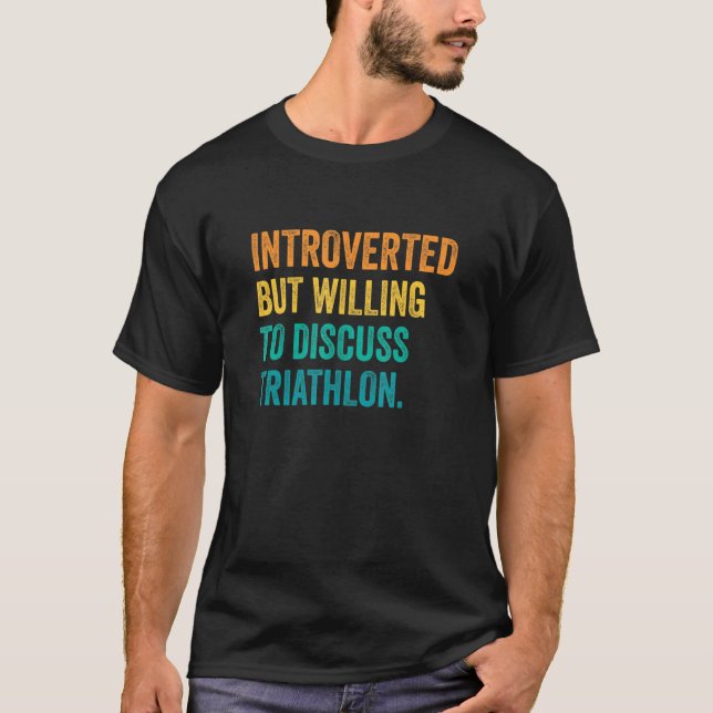 Camiseta Introvertido Mas Disposto a Discutir Corrida de Tr (Frente)