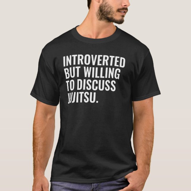 Camiseta Introvertido Mas Disposto a Discutir Jujitsu (Frente)