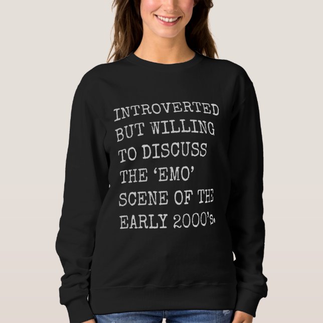 Camiseta Introvertido Mas Disposto A Discutir O Emo Dos Ano (Frente)
