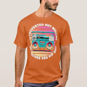 Camiseta introvertido, mas disposto a discutir o Sol Hip Ho