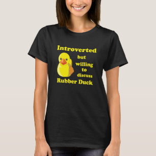Camiseta Introvertido mas disposto a discutir Pato de Borra