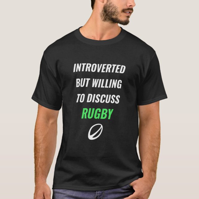 Camiseta Introvertido Mas Disposto a Discutir Rugby (Frente)