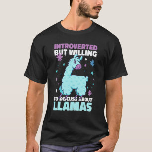 Camiseta Introvertido Mas Disposto a Discutir Sobre Lhamas