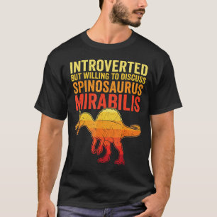Camiseta Introvertido mas disposto a discutir spinosaurus
