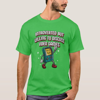 Camiseta Introvertido Mas Disposto a Discutir Video Games I