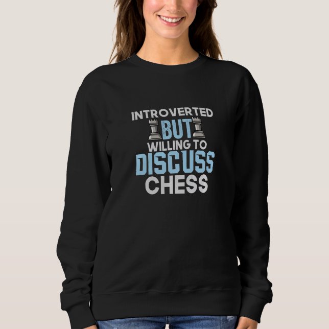 Camiseta Introvertido Mas Disposto a Discutir Xadrez (Frente)