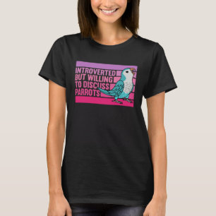 Camiseta Introvertido Mas Papagaios Azul Parakeet Monge Qua