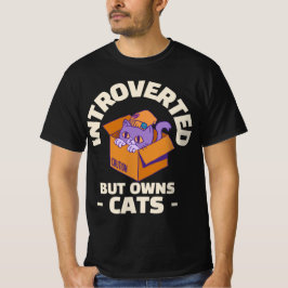 Camiseta Introvertido Mas Possui Gatos Amante de Gatos