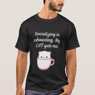 Camiseta Introvertidos se Unem Separadamente Amante de Gato