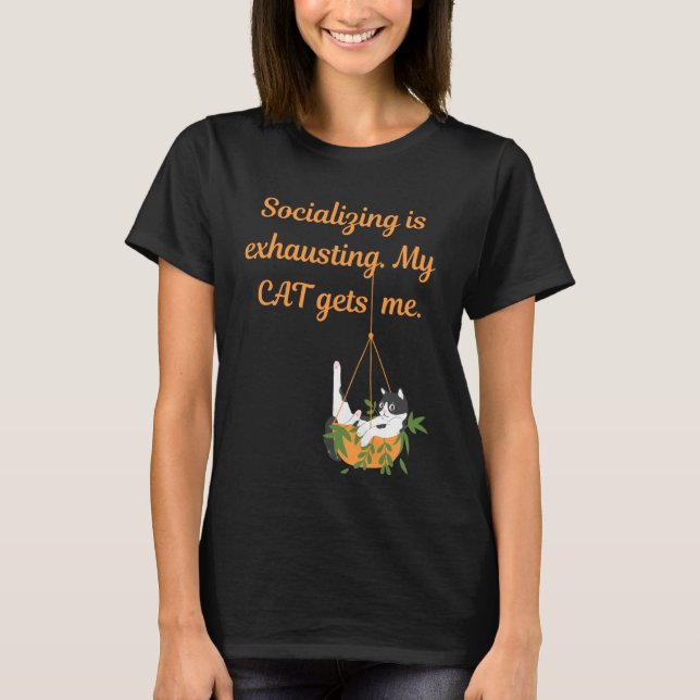 Camiseta Introvertidos se Unem Separadamente Amante de Gato (Frente)