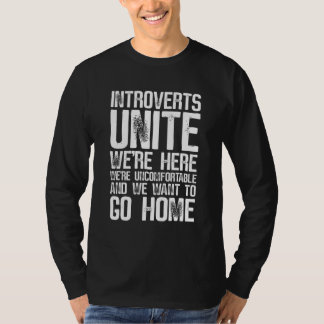 Camiseta Introvertidos Unam-se Estamos Aqui Desconfortáveis