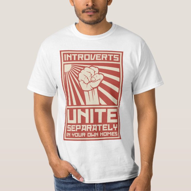 Camiseta Introverts unem-se separada em suas próprias casas (Frente)