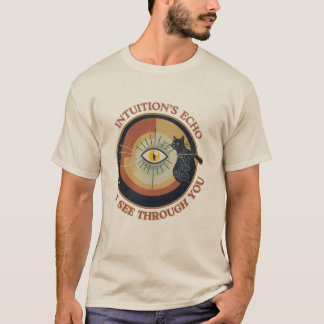 CAMISETA INTUITION'S ECHO : I SEE THROUGH YOU - BLACK CAT