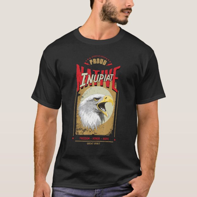 Camiseta Inupiat Native American Eagle Spirit Honra De Vint (Frente)