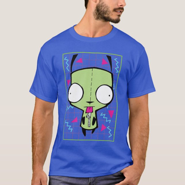 Camiseta Invader Zim Gir 90s Grid family (Frente)
