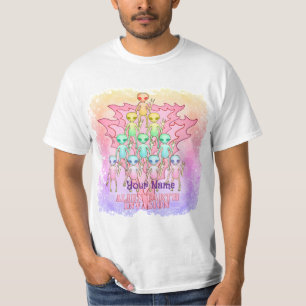 Camiseta Invasão Alienígena Rosa na Terra