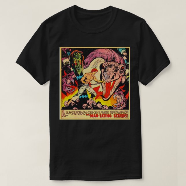 Camiseta Invasão da Reptiliana Manchando lagartos histórias (Frente do Design)