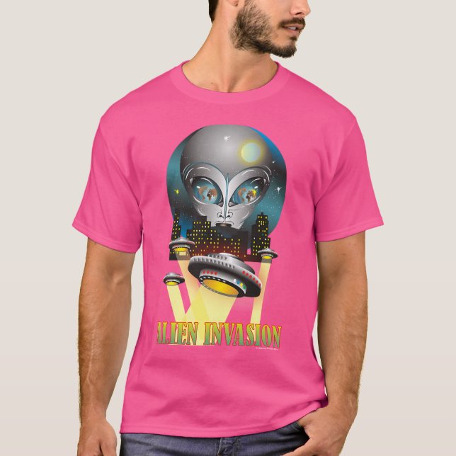 Camiseta Invasão de alienígena (Frente)