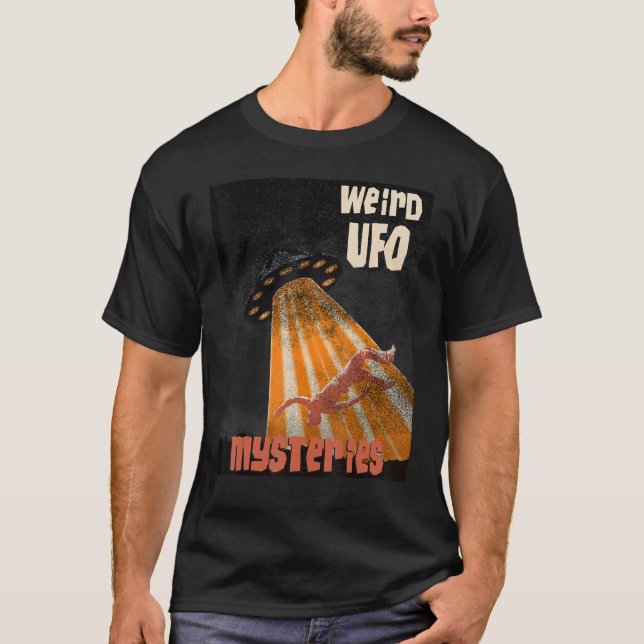 Camiseta Invasão de Óvni Disco Voador de Ficção Científica  (Frente)