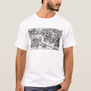 Camiseta Invasão irlandesa do gado em uma plantação ingl