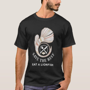 Camiseta Invasívoro Salve O Recife Coma Um Peixe-Leão