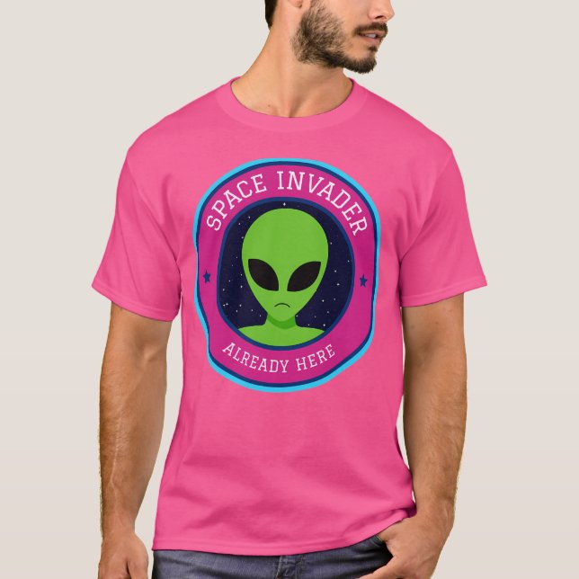 Camiseta Invasor de Espaço Já Aqui (Frente)
