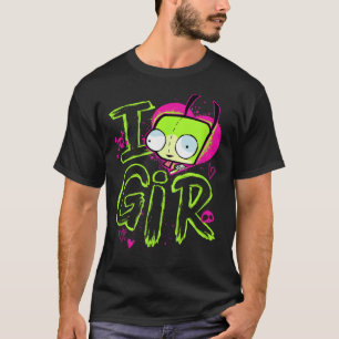 Camiseta Invasor Zim Dia dos Namorados Eu Amo Namorada