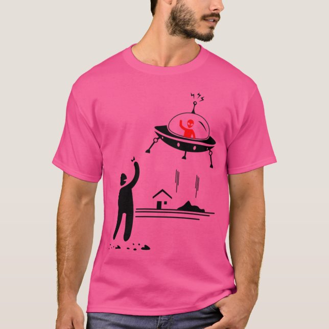 Camiseta Invasores Roubar Pessoas Ufo (Frente)