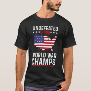 Camiseta Invencível 2 campeões da Guerra Mundial em 4 de ju