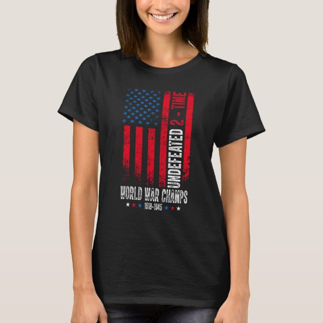 Camiseta Invencível 2 Chamadas da Guerra Mundial da Época P (Frente)