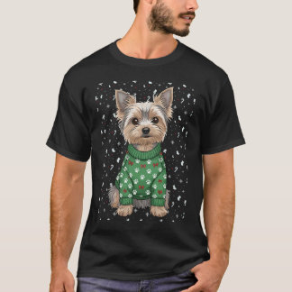 Camiseta inverno aconchegante yorkshire terrier amantes de