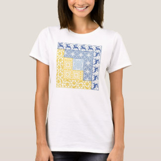 Camiseta Inverno da cabana rústica de madeira