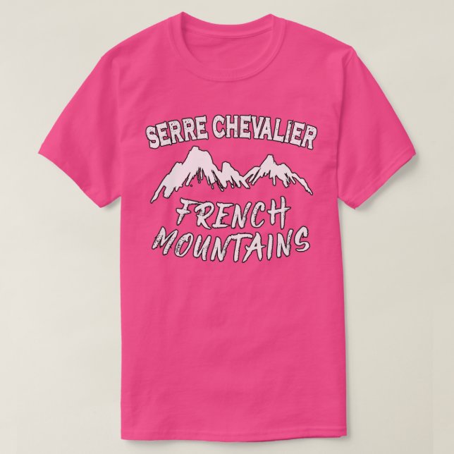 Camiseta Inverno em francês Serre Chevalier (Frente do Design)