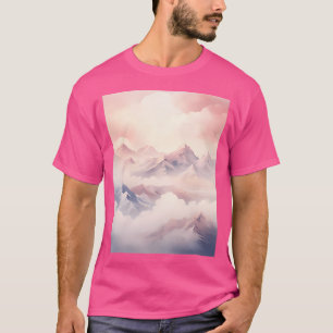 Camiseta Inverno Maravilha A Neve Montanhas Aquarela Ativa