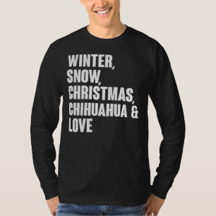 Camiseta Inverno Natal Chihuahua E Amor
