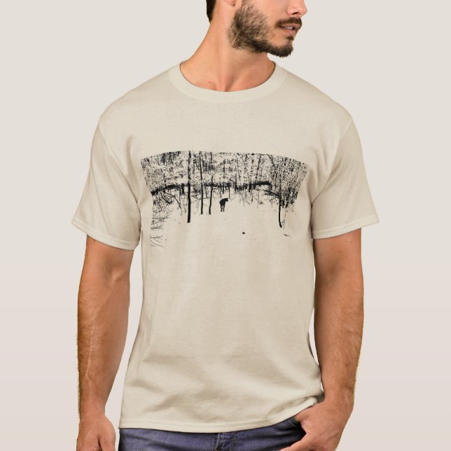 Camiseta Inverno no bosque (Frente)