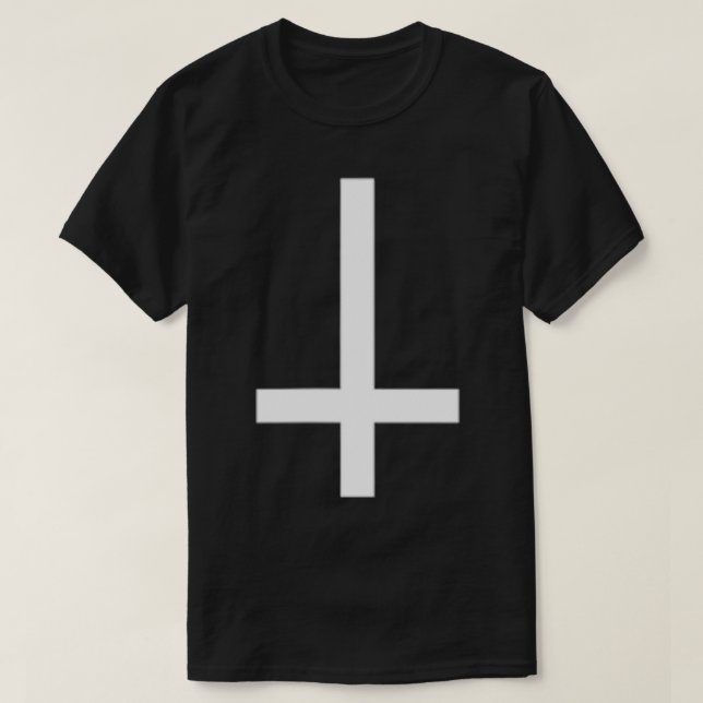 Camiseta Inverted Cross  Satan Lucifer Demon Fun T  Decent  (Frente do Design)