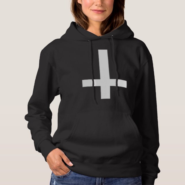 Camiseta Inverted Cross Upside Down Satan Antichrist Atheis (Frente)