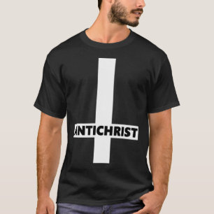 Camiseta Inverter o Anticristo Cruzado de cabeça para baixo