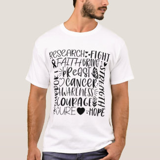 Camiseta Investigação sobre Canceres de mama e luta contra 