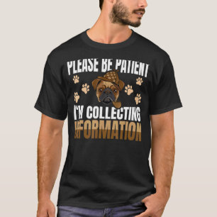 Camiseta Investigador da Polícia Pug Detetive de Crimes Rea