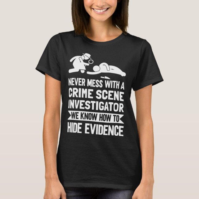Camiseta Investigador de Cena de Crime Retroativo (Frente)