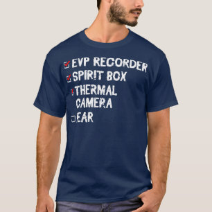 Camiseta Investigador De Equipamento De Caça-Fantasmas Do E